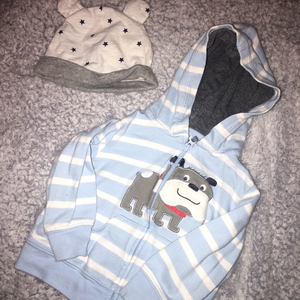 Baby boy hat and sweater
